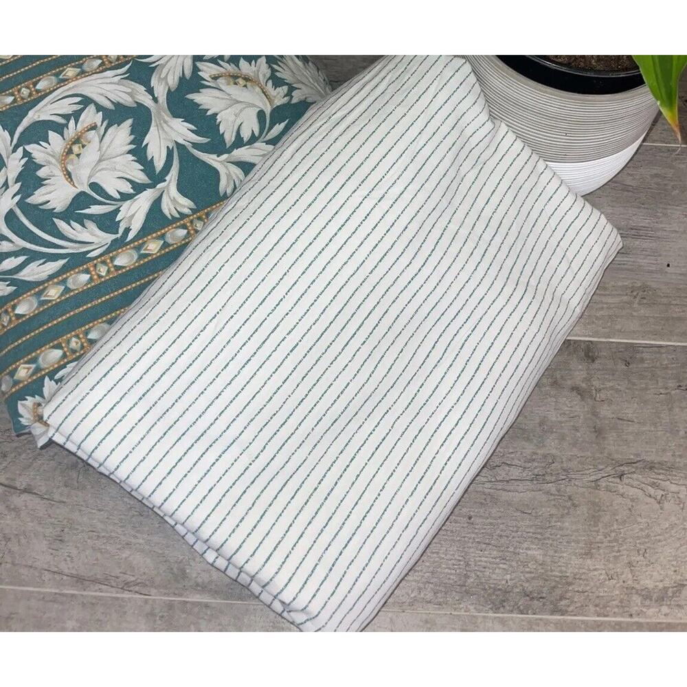 Frette King Duvet, King Flat Sheet and two king pillowcases! Green Floral. Italy